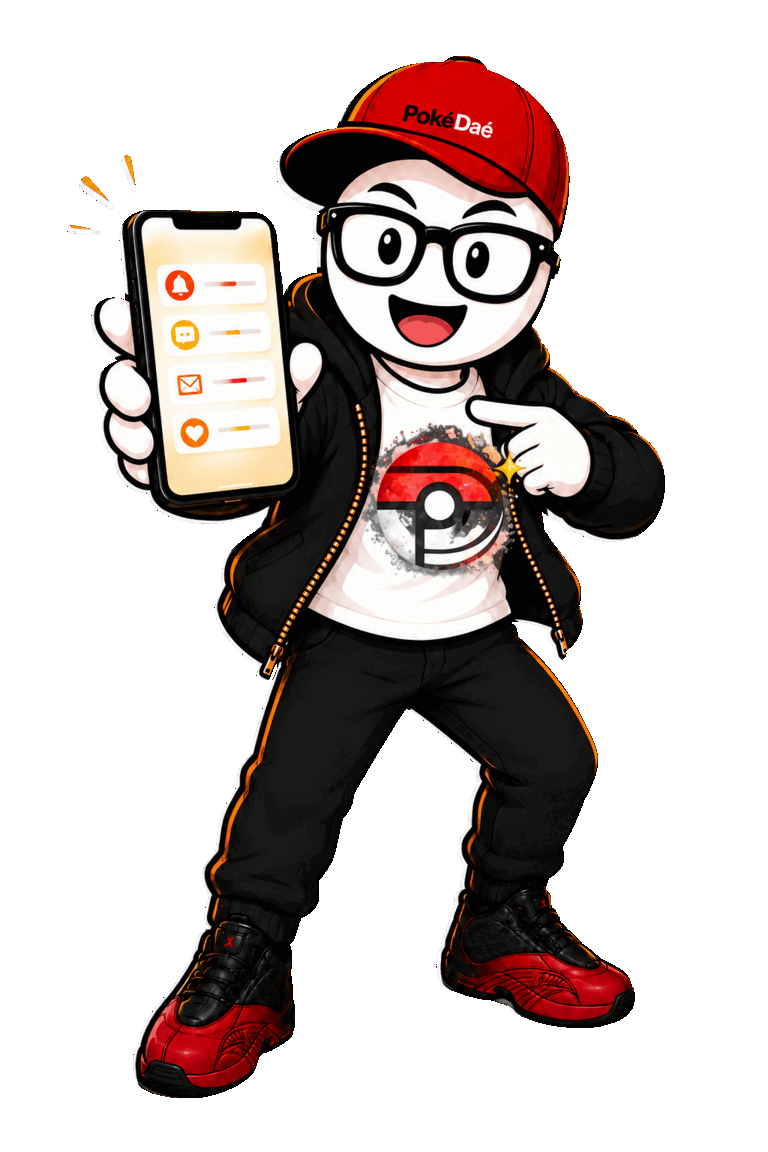PokéDaé presenting a stock alert